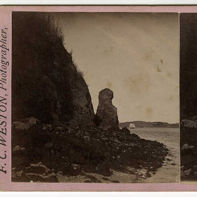 Stereoview of Friar's Head, Campobello Island, New Brunswick | F.C. Weston (Bangor, Maine)