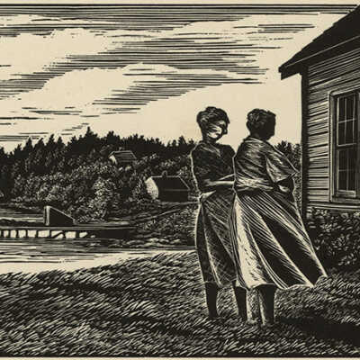 Neighbors | Pauline Winchester Inman | Wood Engraving | 1956