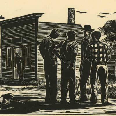 Politics | Pauline Winchester Inman | Wood Engraving | 1956
