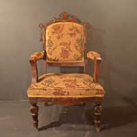 Eastlake Living Room Chair c.1880 | Flagg Family | Eastport, Maine