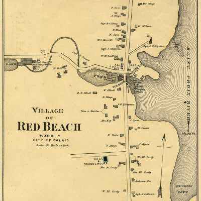 Map of Red Beach, 1881