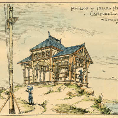 Pavilion on Friar’s Head, Campobello, New Brunswick | W. G. Preston, Architect, Boston | 1882
