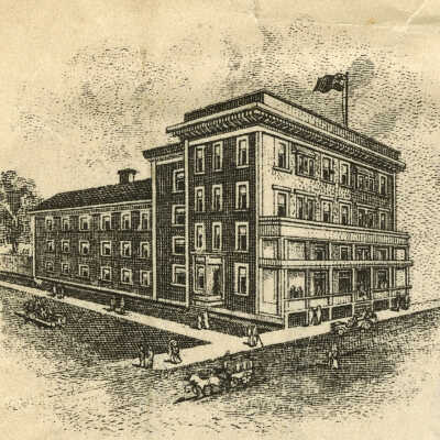 Queen Hotel | Detail of Envelope Cover | St. Stephen, New Brunswick