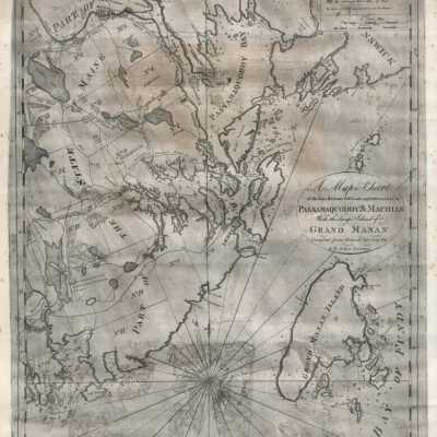 A map & chart of the bays harbours post roads and settlements in Passamaquoddy & Machias with the large island of Grand Manan | Benjamin R. Jones