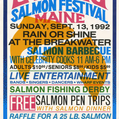 Eastport Salmon Festival Poster | Eastport, Maine | 1992