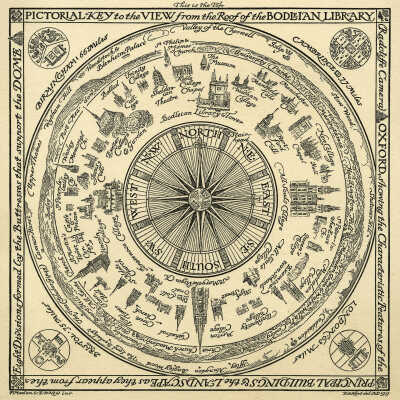 Pictorial Key to the View from the Roof of the Bodleian Library | Falconer Madan and Edmund Hort New