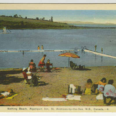 Bathing Beach, Algonquin Hotel, St. Andrews, New Brunswick | Postcard
