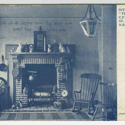 Interior, "The Inn," C.P.R. Hotel, St. Andrews, New Brunswick | Postcard