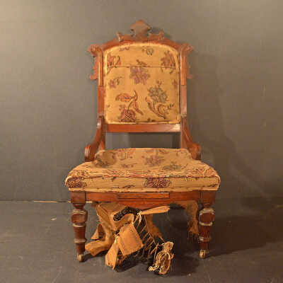 Eastlake Living Room Chair, c.1880 | Flagg Family | Eastport, Maine