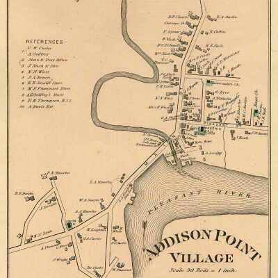 Map of Addison, 1881