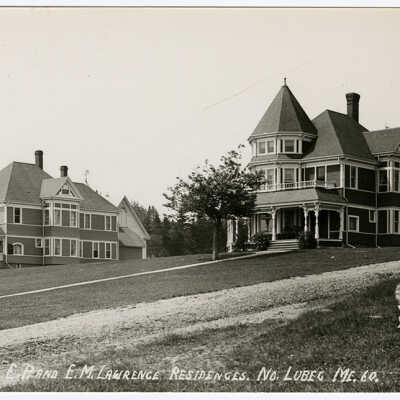 E.P. and E.M. Lawrence Residences, North Lubec, Maine | Postcard