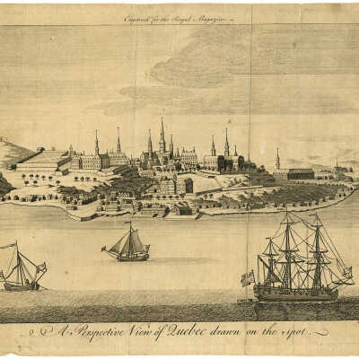 A Perspective View of Quebec Drawn on the Spot | Huelett Fecit
