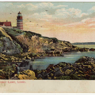 West Quoddy Light, Lubec, Maine | Postcard