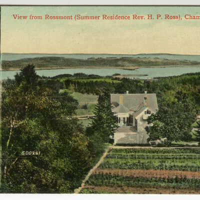 View from Rossmont, Summer Residence of Rev. H.P. Ross, Chamcook, St. Andrews, New Brunswick | Postcard