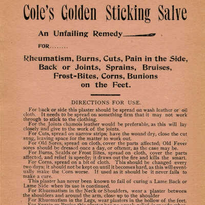 Cole's Golden Sticking Salve | [No Artist Defined]