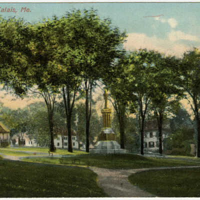 Calais, Maine, The Park | Postcard