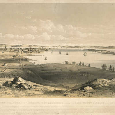 View of the Town of St. Andrews, New Brunswick, with Its Magnificent Harbour and Bay | Frederick Wells | 1840