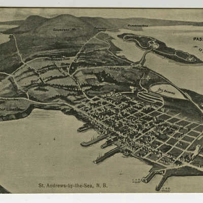 Bird's Eye View of St. Andrews, New Brunswick | Postcard