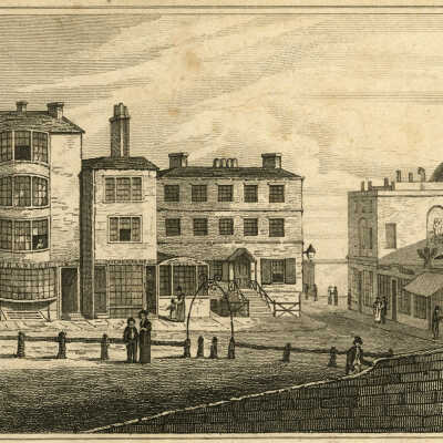 High Street & Gardners Library | G. Varlo del. J. Shury Sculp.