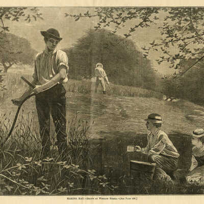 Making Hay — Drawn by Winslow Homer | Winslow Homer