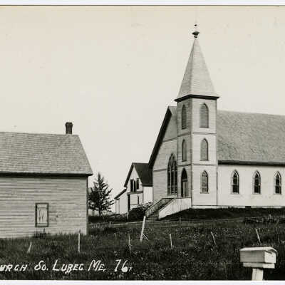Chruch, South Lubec, Maine | Postcard