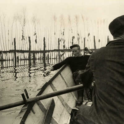 "Feeling In" - 5 AM - with a line to see how many herring are in the weir. | George Daniell