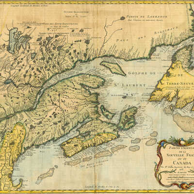 Partie Orientale de la Nouvelle France ou du Canada | Nicholas Bellin / Homann Heirs