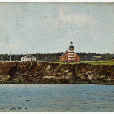 West Quoddy Head Light, Lubec, Maine | Postcard