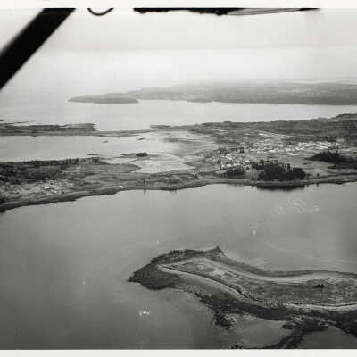Aerial View | Looking Northeast at site for Power House No. 2 | U. S. Army Corps. of Engineers