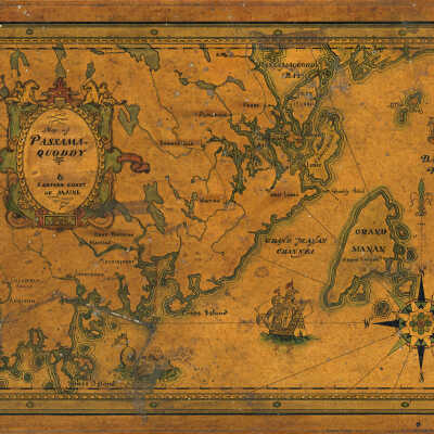 Map of Passamaquoddy, Eastern Coast of Maine