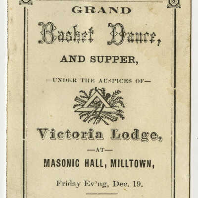 Grand Basket Dance, and Supper | J.A. Sears, Printer, Calais, Maine
