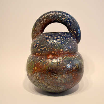 Vessel - Raku Fired Pottery with Soda Ash Glaze | Tom Smith | St. Andrews, New Brunswick