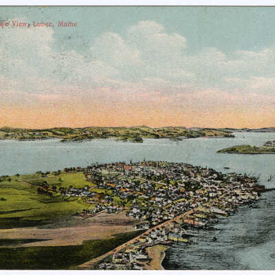 Bird's Eye View, Lubec, Maine | Postcard