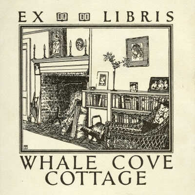 Willa Cather | Ex Libris, Whale Cove Cottage | Bookplate |