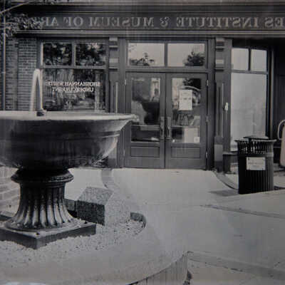 Water Fountain in front of Tides Institute & Museum of Art Building | Karen Stentaford & Christie Lawrence