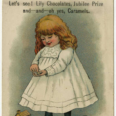 Lily Chocolates [Ganong Brothers] | Trade Card | St. Stephen, New Brunswick