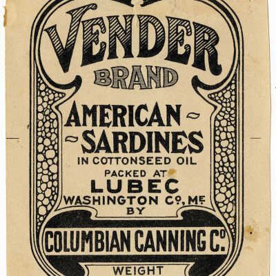 Vender Brand. American Sardines in Cottonseed Oil. | [No Artist Defined]
