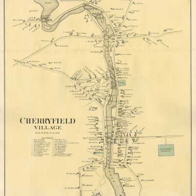 Map of Cherryfield, 1881