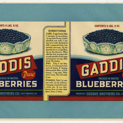 Gaddis Blueberries Label [East Machias] | [No Artist Defined]