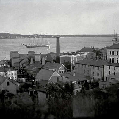 Eastport, Maine. Looking Southeast from Fort Hill towards Waterfront | Cecil Greenlaw