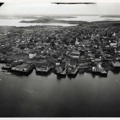 Aerial View | Waterfront Eastport, Maine. Looking West | U. S. Army Corps. of Engineers