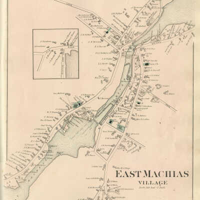 Map of East Machias, 1881