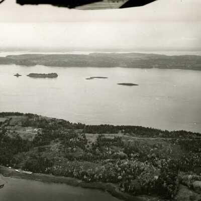 Aerial View | Campobello Island, New Brunswick looking west towards Deer Island, New Brunswick | U. S. Army Corps. of Engineers