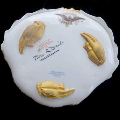 Theodore Russell Davis | Seafood plate, from the Rutherford B. Hayes Presidential Service | 1880 | View of Back Side