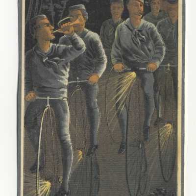 Advertising/Trade card: Columbia Bicycle Riding School and Sales Room, circa 1882