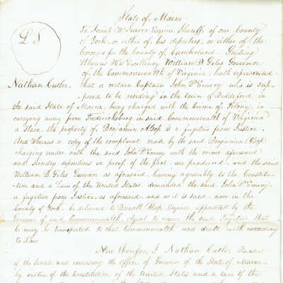 Scanned copy of arrest warrant