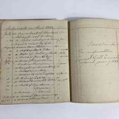 Final note, likely written by F. C. Deering, “Saco, ME, 1929, For information Laurel Hill Cemetery opened year 1884.”