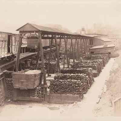 Saco-Lowell Shops, foundry yard storage