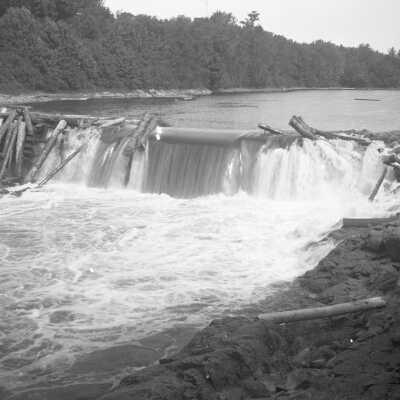 Logs on the Saco River