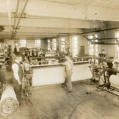 Laconia Mills - moving warp beams